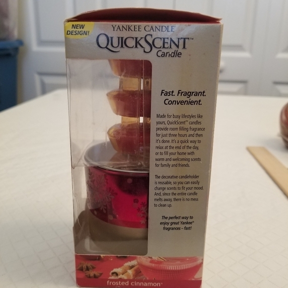 New Yankee Candle QuickScent Candle Frosted Cinnamon 3 Refills Christmas - Picture 3 of 5